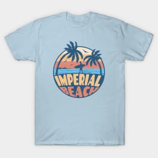 Vintage Surfing Imperial Beach, California // Retro Summer Vibes // Grunge Surfer Sunset T-Shirt